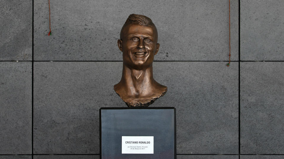 <p>The Portugal captain’s “likeness” has been compared to a 1950s psychopath and a melted David Coulthard by fans on social media </p>