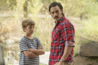 <p>Parker Bates as Kevin amd Milo Ventimiglia as Jack in NBC’s <i>This Is Us</i>.<br>(Photo: Ron Batzdorff/NBC) </p>