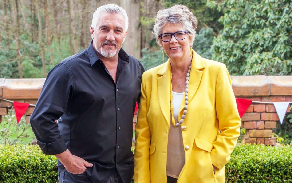 Prue Leith with fellow Great British Bake Off judge Paul Hollywood - Television Stills