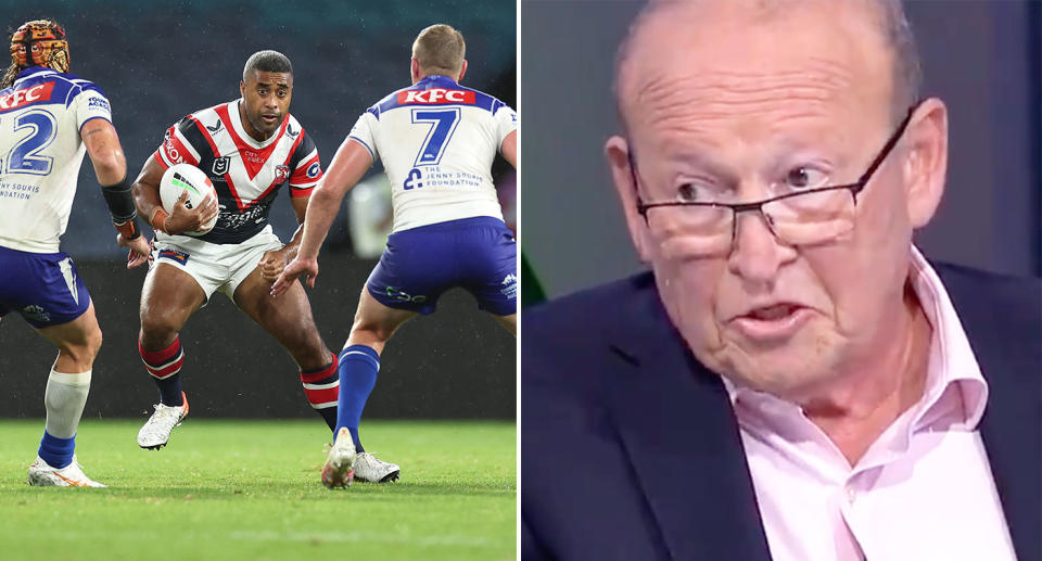 Veteran league journalist Phil Rothfield wrote a letter to the NRL CEO explaining why the game shouldn't celebrate Michael Jennings' 300-game milestone. Pic: Getty/Fox League