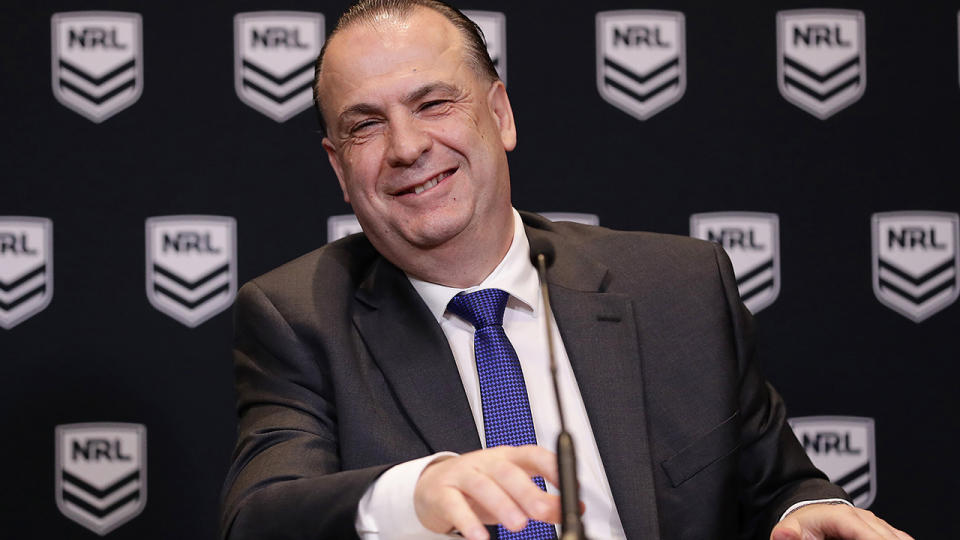 ARLC boss Peter V'landys believes the NRL will need to remain in Queensland for the rest of the season, given the dire coronavirus situation in Sydney. (Photo by Mark Metcalfe/Getty Images)