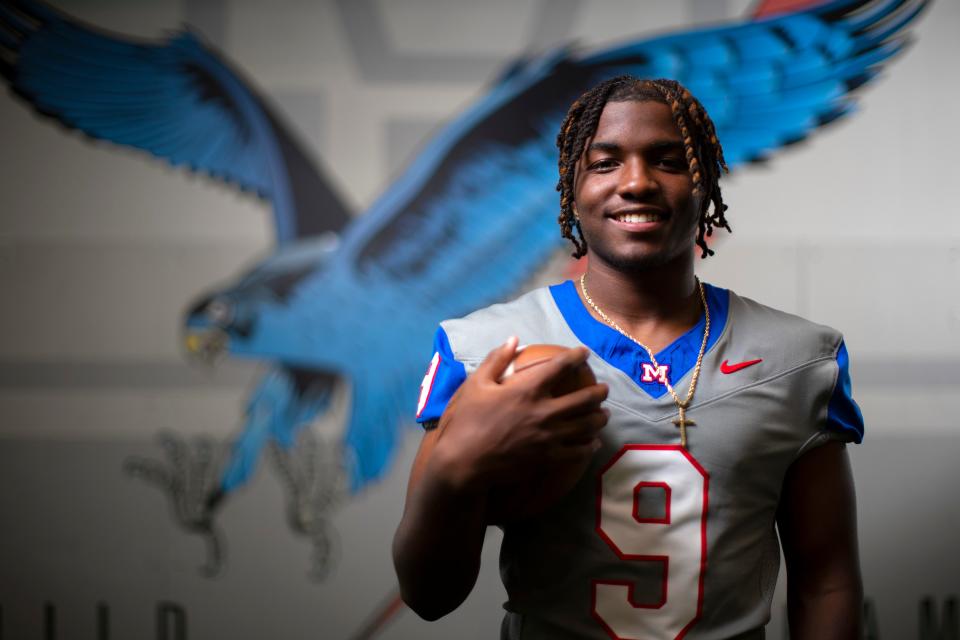 Millwood's Micho Lavine is pictured for The Oklahoman's Super 30 football series in Oklahoma City, Thursday, June 29, 2023. 