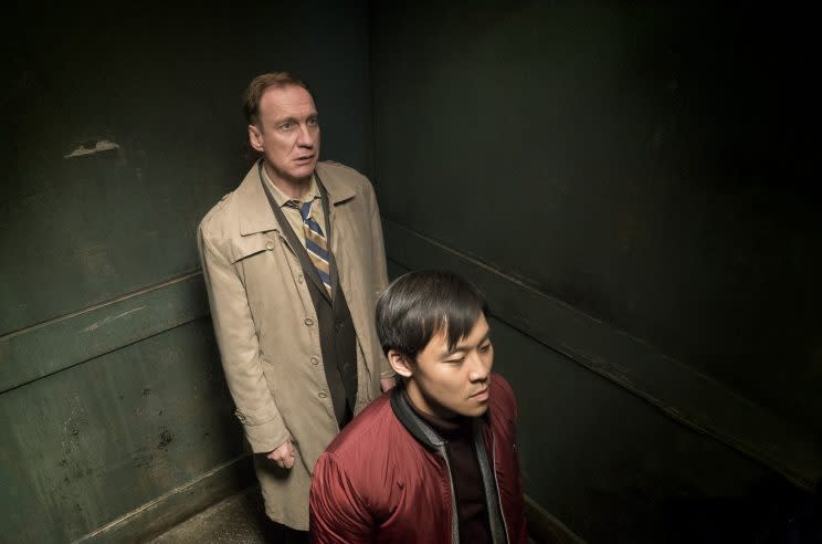 David Thewlis as V.M. Varga and Andy Yu as Meemo in FX’s ‘Fargo’ (Credit: Chris Large/FX)