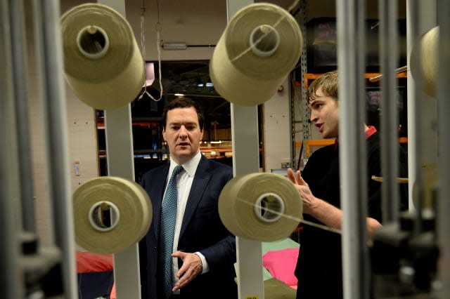 George Osborne visits AW Hainsworth factory