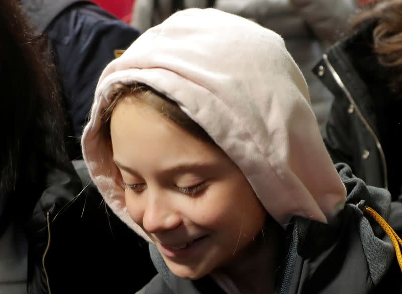 Climate change activist Greta Thunberg arrives in Madrid