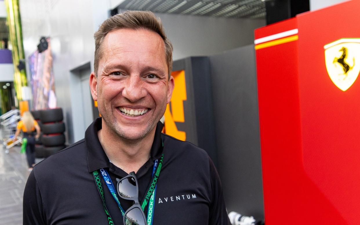 David Bearman affords himself a smile during the nervous moments of his son's F1 debut