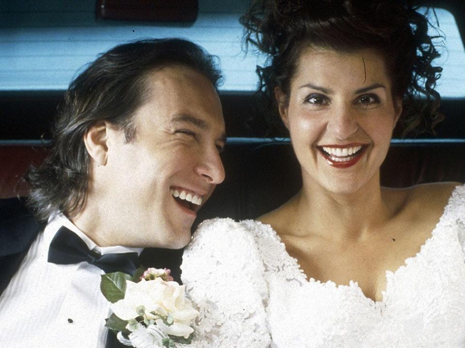 John Corbett and Nia Vardalos in "My Big Fat Greek Wedding" (2002).