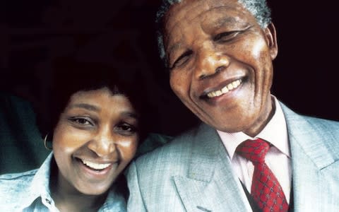 Nelson and Winnie met in the 1950s - when he was married to his first wife Evelyn Mase - Credit: Getty