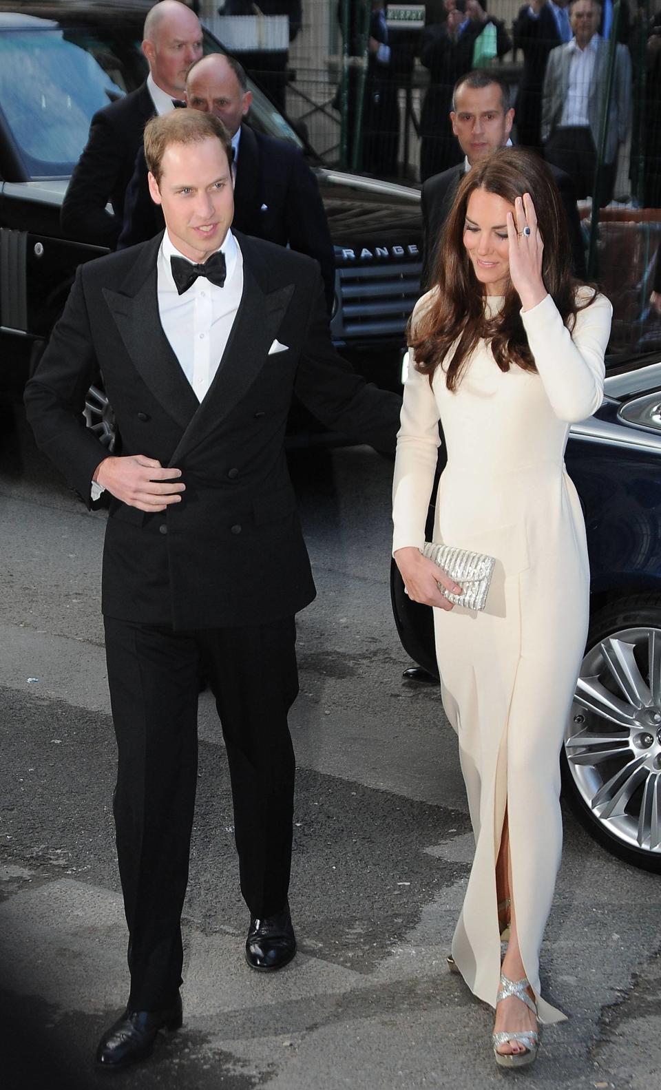 Prince William, Duke of Cambridge and Catherine, Duchess of Cambridge, aka Kate Middleton
arriving at Claridges hotel
London, England - 08.05.12
Mandatory Credit: Craig Harris/WENN.com