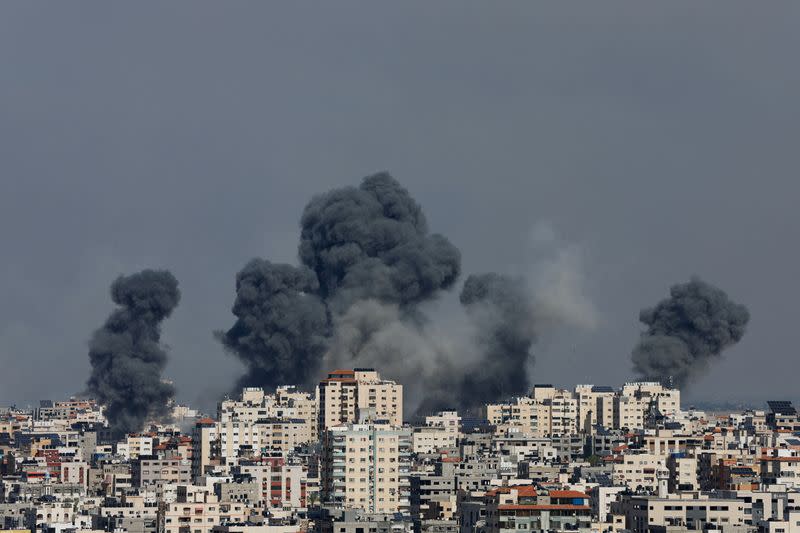 Israel strikes Gaza following a Hamas surprise attack