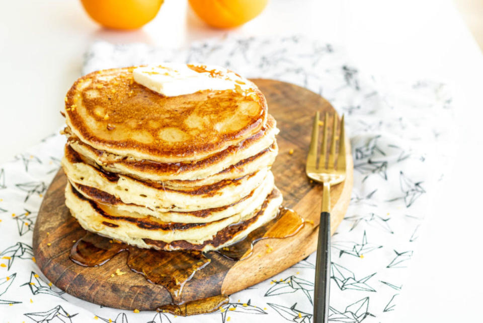 <p>Piper Cooks</p><p>Make the most of your Cara Cara oranges while they are in season in this fluffy, citrusy pancake recipe.</p><p><strong>Get the recipe: <a href="https://www.pipercooks.com/orange-ricotta-pancakes/" rel="nofollow noopener" target="_blank" data-ylk="slk:Orange Ricotta Pancakes;elm:context_link;itc:0;sec:content-canvas" class="link ">Orange Ricotta Pancakes</a></strong></p>