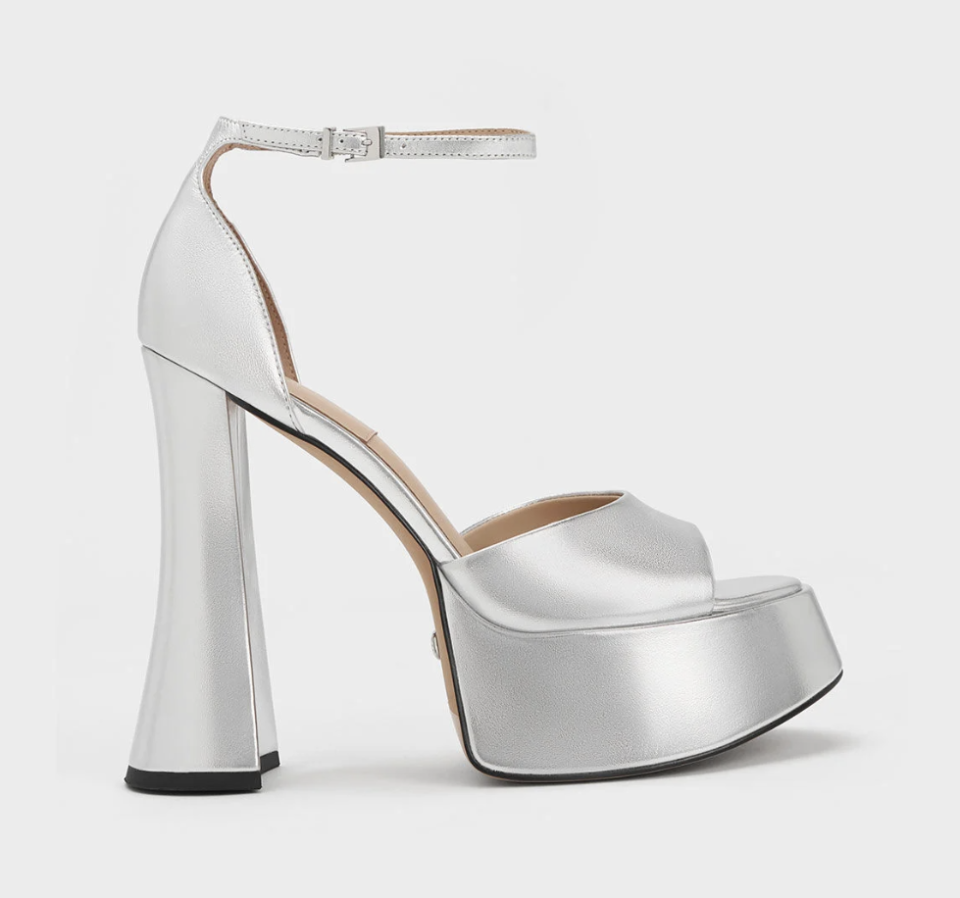 A silver version of Charles & Keith's platform shoes