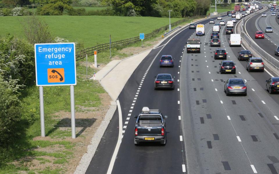 Refuge Area on smart motorway M25 Junction - Highways Agency 