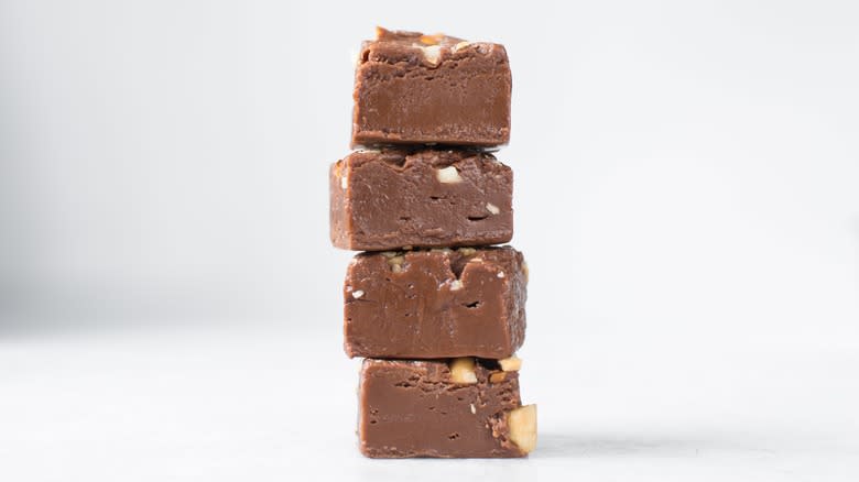 stack of fudge pieces