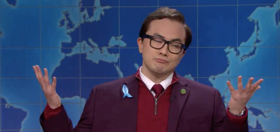 Mr Santos  was mercilessly parodied on Saturday Night Live (SNL)