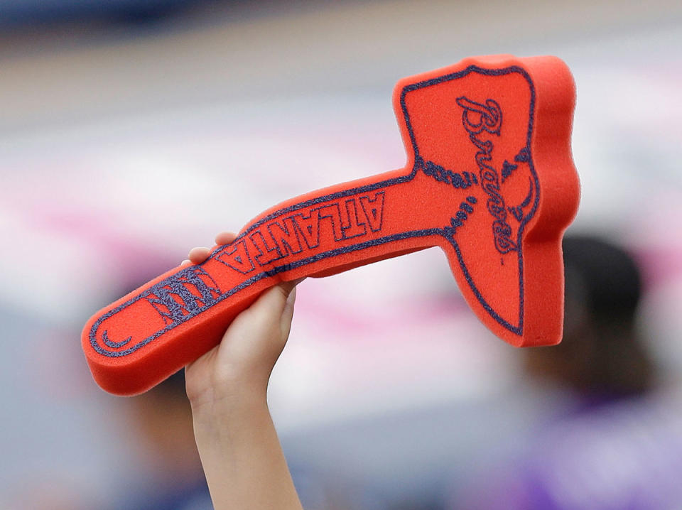 A Braves foam tomahawk, not spilled onto the highway. (Getty Images)