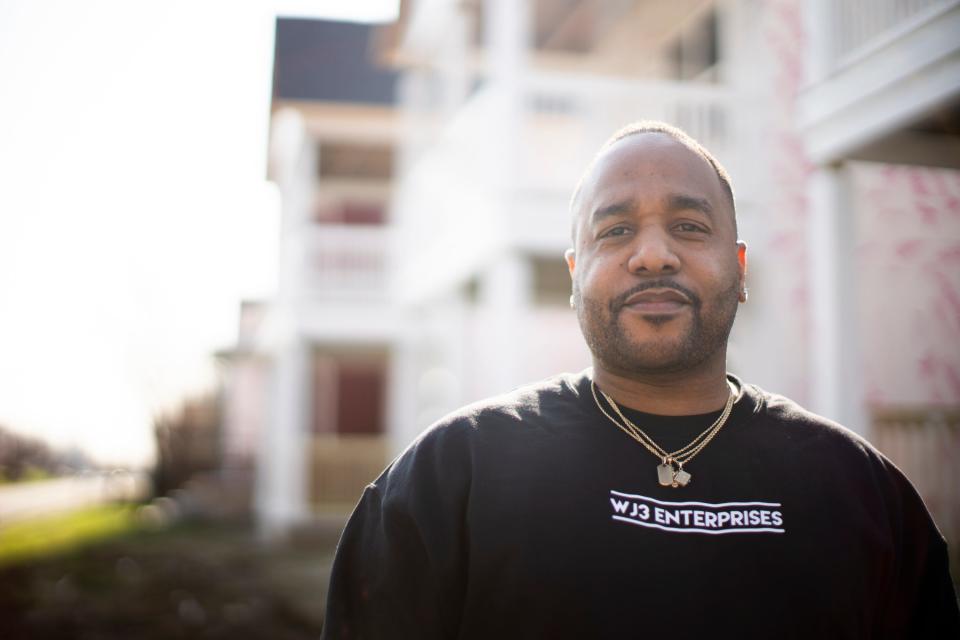 Wade Jordan III, a local affordable housing developer, at his development in the Southern Orchards neighborhood on Columbus' South Side. He is building four duplexes after going through the Affordable Housing Trust's Emerging Developers Accelerator Program.