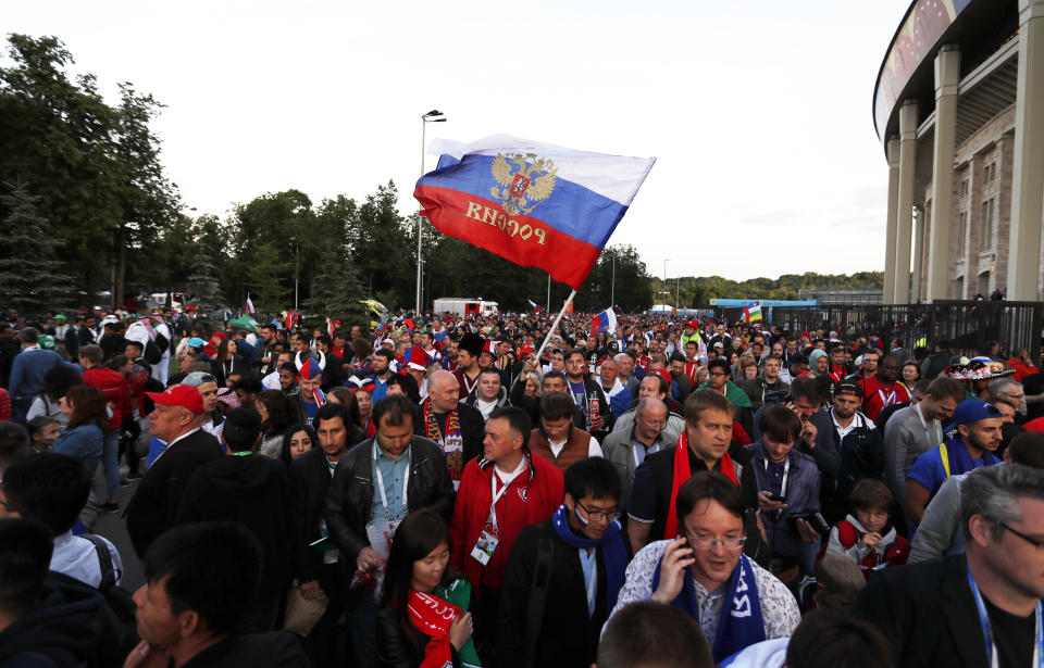 Russian soccer fans better be careful if this law is passed. (AP Photo)