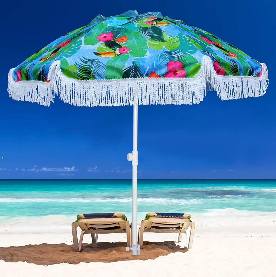 AMMSUN 6-5ft Outdoor Patio Beach Umbrella