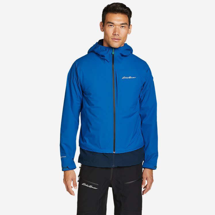 <p><strong>Eddie Bauer </strong></p><p>eddiebauer.com</p><p><strong>$246.75</strong></p><p><a href="https://go.redirectingat.com?id=74968X1596630&url=https%3A%2F%2Fwww.eddiebauer.com%2Fp%2F38832909%2Fmen&sref=https%3A%2F%2Fwww.popularmechanics.com%2Fadventure%2Foutdoor-gear%2Fg42722391%2Feddie-bauer-winter-gear-review%2F" rel="nofollow noopener" target="_blank" data-ylk="slk:Shop Now;elm:context_link;itc:0;sec:content-canvas" class="link ">Shop Now</a></p><p>Most times when brands say a jacket is a two-in-one, it's a warm shell with a flimsy liner that looks unattractive on its own. Not the BC Adapter. </p><p>This jacket has a waterproof outer shell with watertight seams that packs down into the hem of a standalone inner jacket, similar to a soft shell, with polyester insulation at the chest and shoulders to keep it lightweight but warm. Even with both layers on, it's lightweight enough for the slopes.</p><p>Though it's made to be the ultimate ski jacket, it's a great piece to have if you're expecting to get cold or wet. I used this for snowshoeing, and it kept me warm at the start but was easy to shed once I started warming up hiking through the feet-high piles of snow. It's also been a staple for biking around the city because it's lightweight, warm, and doubles as a rain jacket when I get caught in a shower. </p>