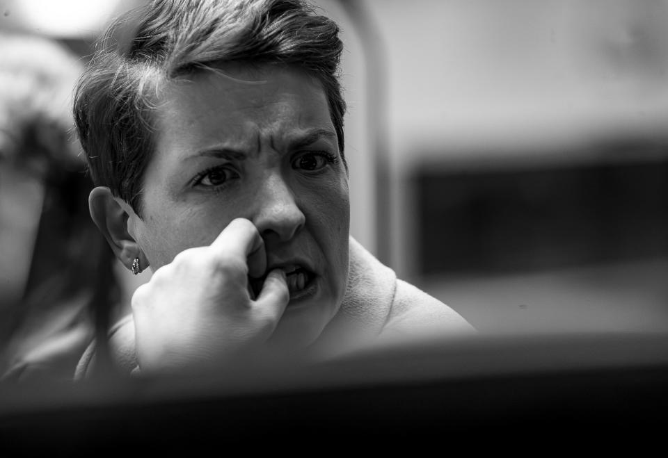 Kentucky State Representative Josie Raymond looked intense during House proceedings on the first day of the 2024 Kentucky General Assembly in Frankfort, Ky. Jan. 2, 2024