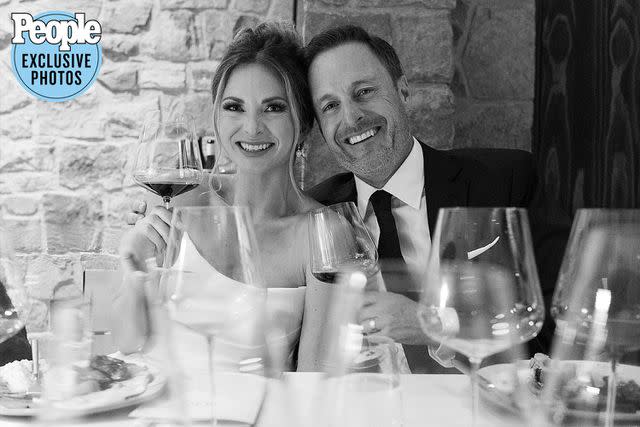 <p>Joey Carman Photography/@joeycarman</p> Chris Harrison and Lauren Zima at their Oct. 14 wedding in Napa Valley, California