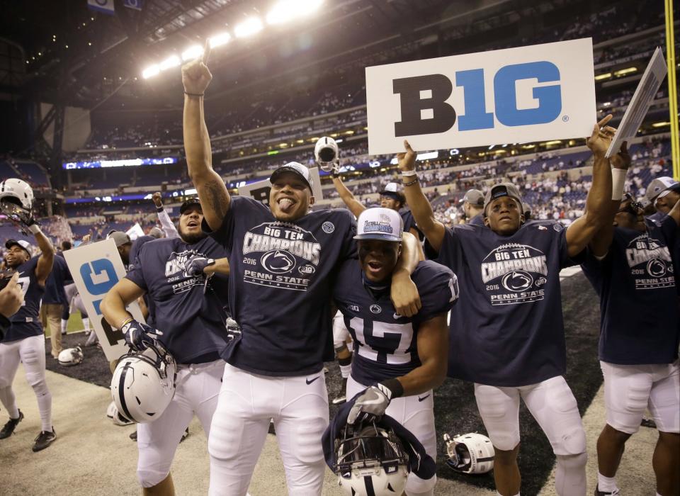 Penn State won the Big Ten championship and beat Ohio State but is headed to the Rose Bowl to play USC. (AP)