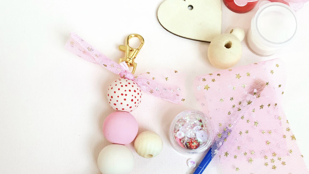 diy valentine keychain craft kit