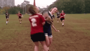 regina playing lacrosse in mean girls