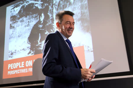 International Committee of the Red Cross (ICRC) President Peter Maurer attends a news conference to launch the survey "People on War" in Geneva, Switzerland, December 5, 2016. REUTERS/Denis Balibouse