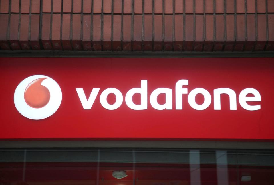 Mobile phone giant Vodafone has reported rising first-quarter sales as price hikes in the UK helped it offset a weaker German market (PA) (PA Wire)