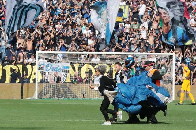 A parachutist at Sassuolo