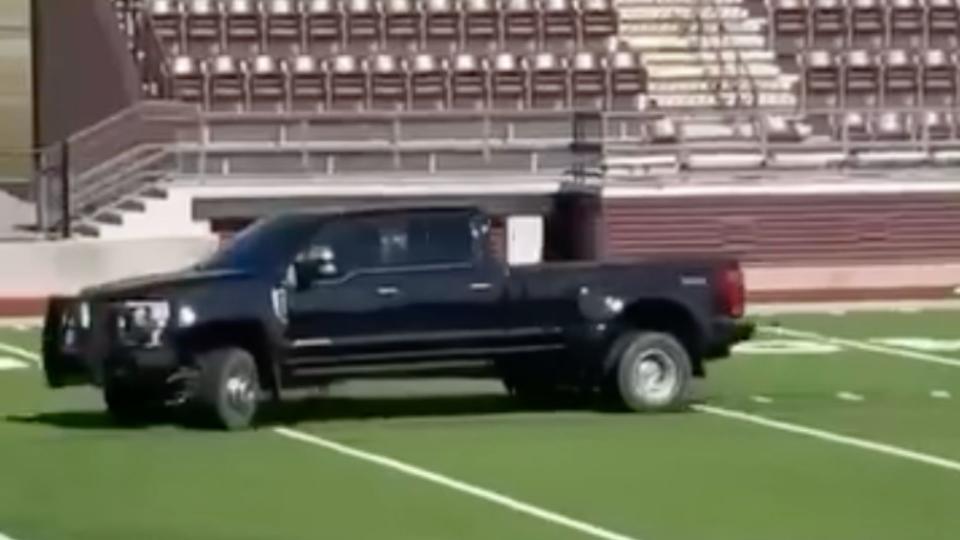 Stolen Ford Super Duty Used to Vandalize School Football Field in Oklahoma