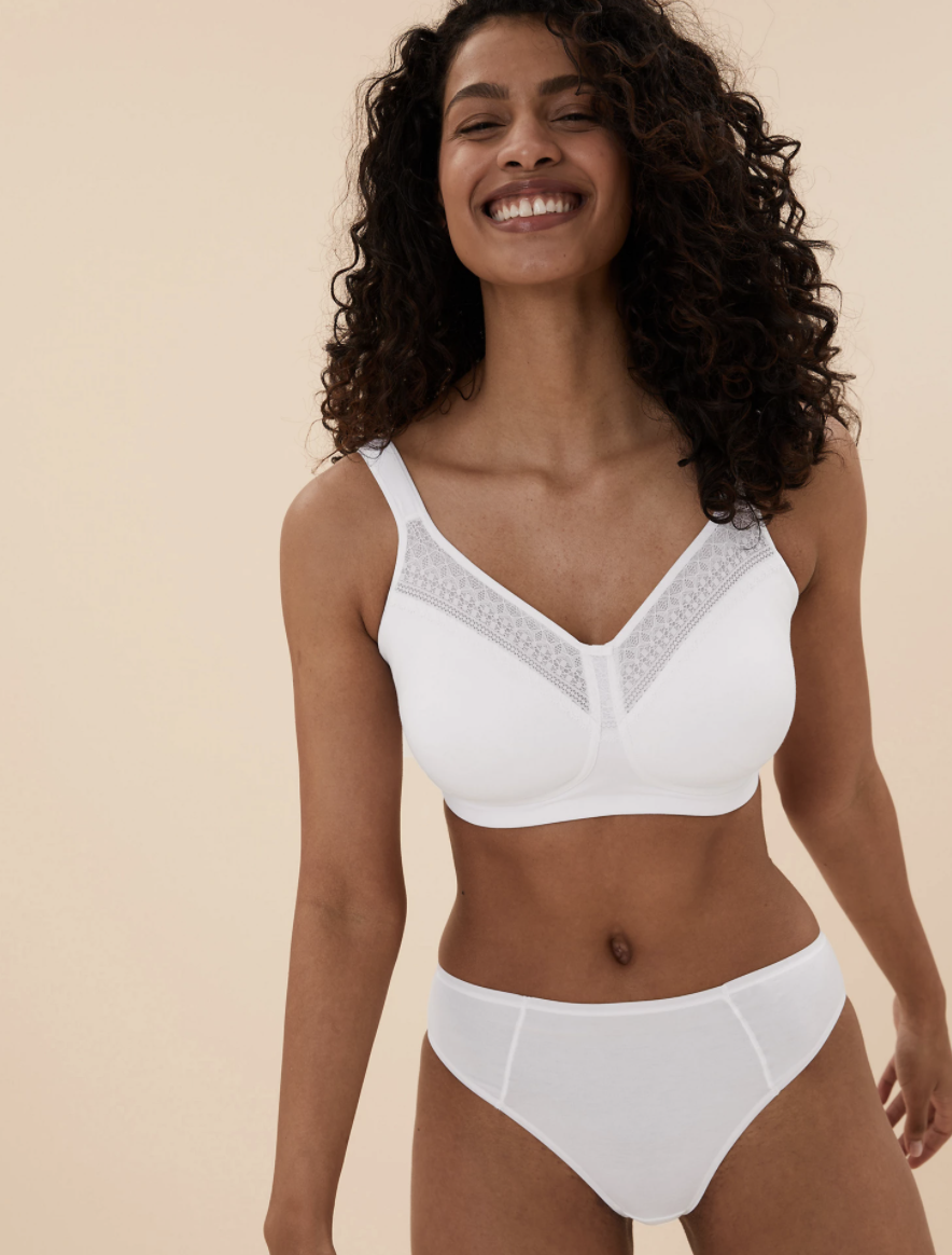 The bra comes in white and black. (Marks and Spencer)