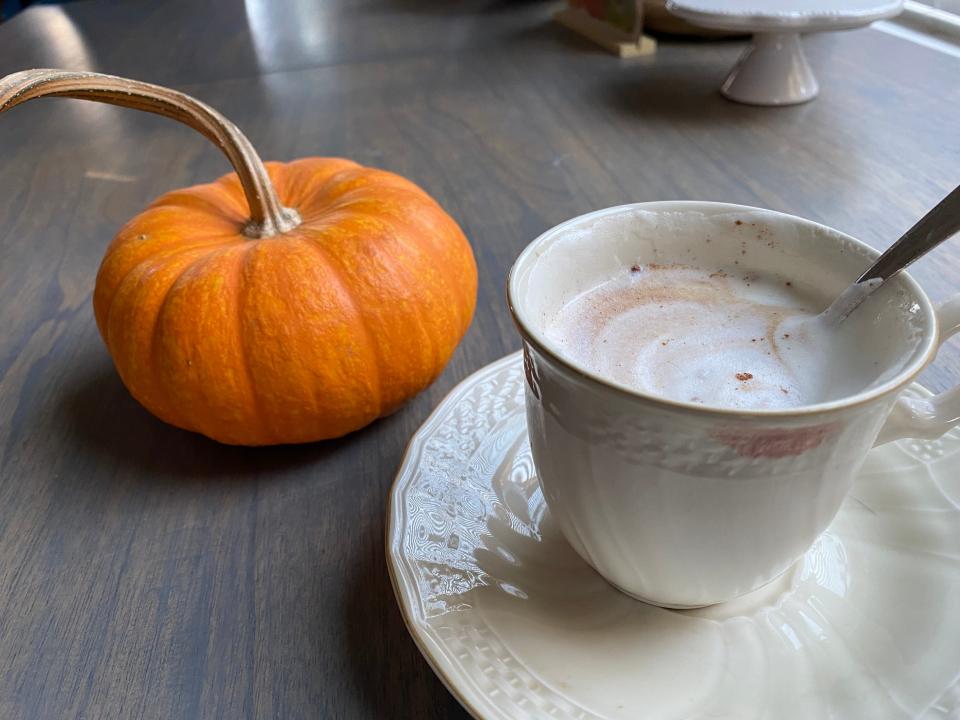 You can use a little milk frothing machine to whip up this warm, aromatic beverage, but the same can be accomplished on the stovetop.