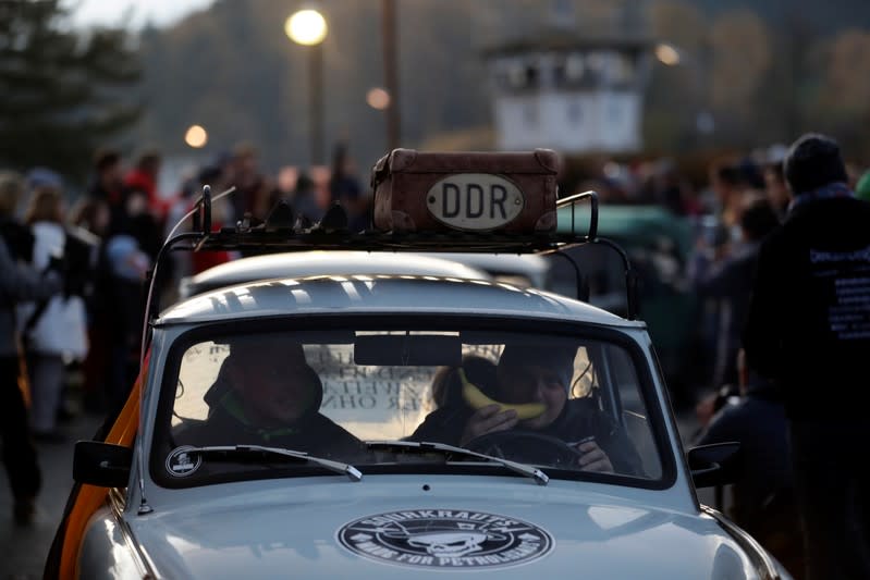 Event marking the 30th anniversary of the fall of the Berlin Wall, in Moedlareuth