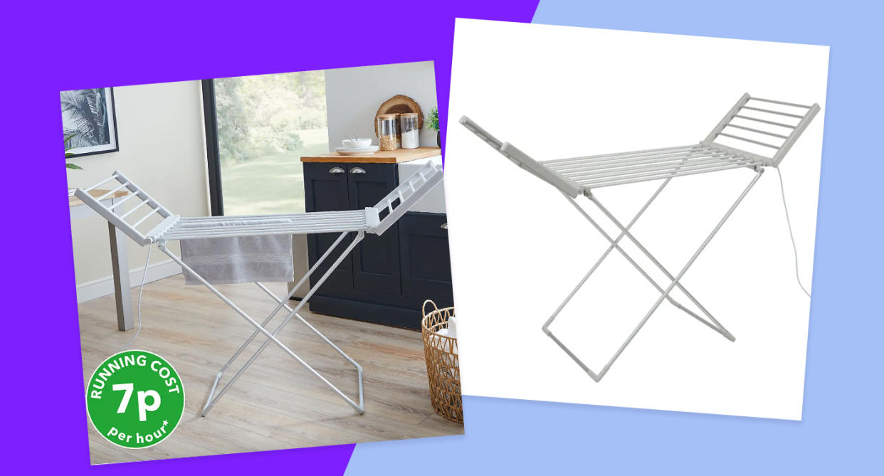 Missed out on Aldi’s heated clothes airer? We’ve found an even more affordable option from Dunelm. (Dunelm/Yahoo Life UK)