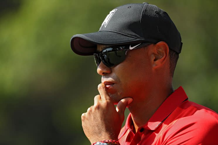 BETHESDA, MD - JUNE 26: Tiger Woods looks on during the final round of the Quicken Loans National at Congressional Country Club on June 26, 2016 in Bethesda, Maryland. (Photo by Patrick Smith/Getty Images)