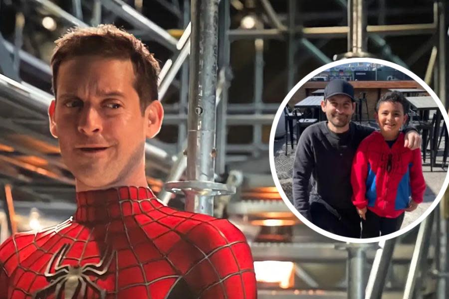 ¡Cuánta suerte! Tobey Maguire se toma fotografía con niño que cumplía años, se toparon inesperadamente en la calle 