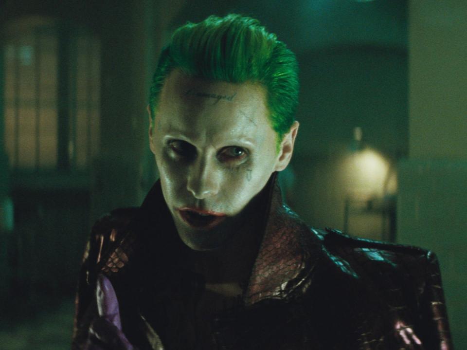 Jared Leto como el Guasón en Escuadrón suicida (Warner Bros)
