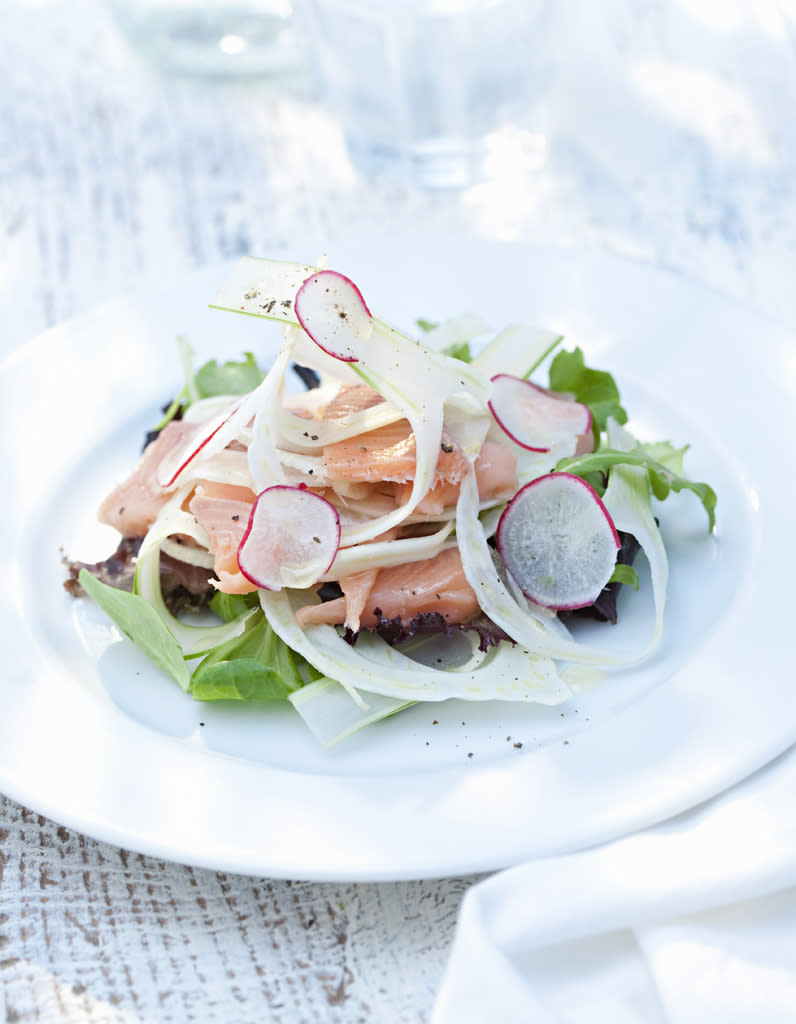 Salade tiède de pois gourmands