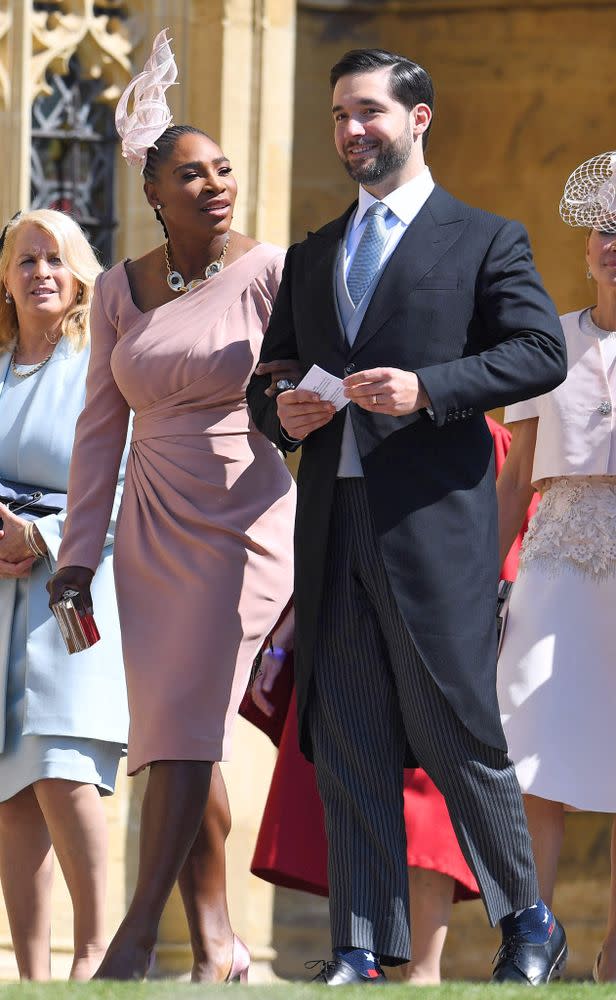 Serena Williams and Alexis Ohanian at Meghan's wedding in May