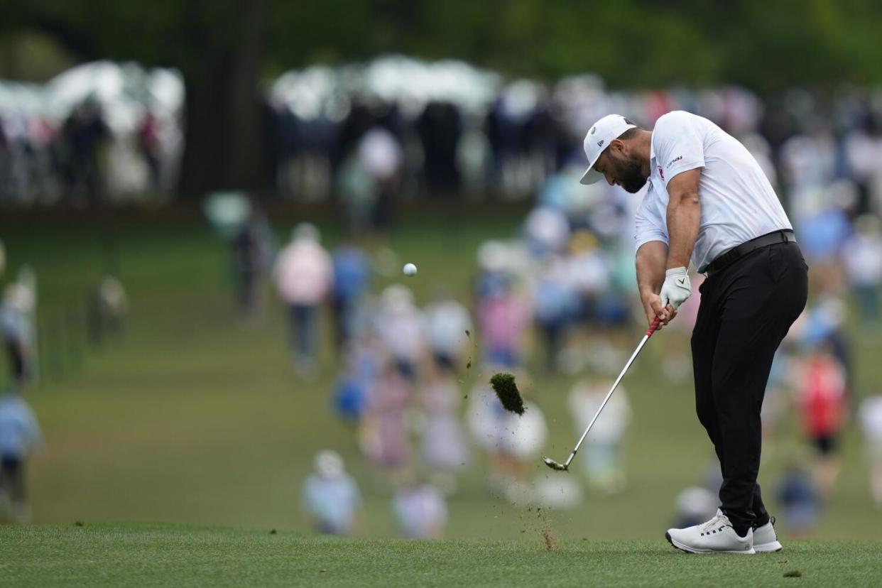 Defending Masters champion Jon Rahm is among the LIV Golf players competing at Augusta National Golf Club this weekend.