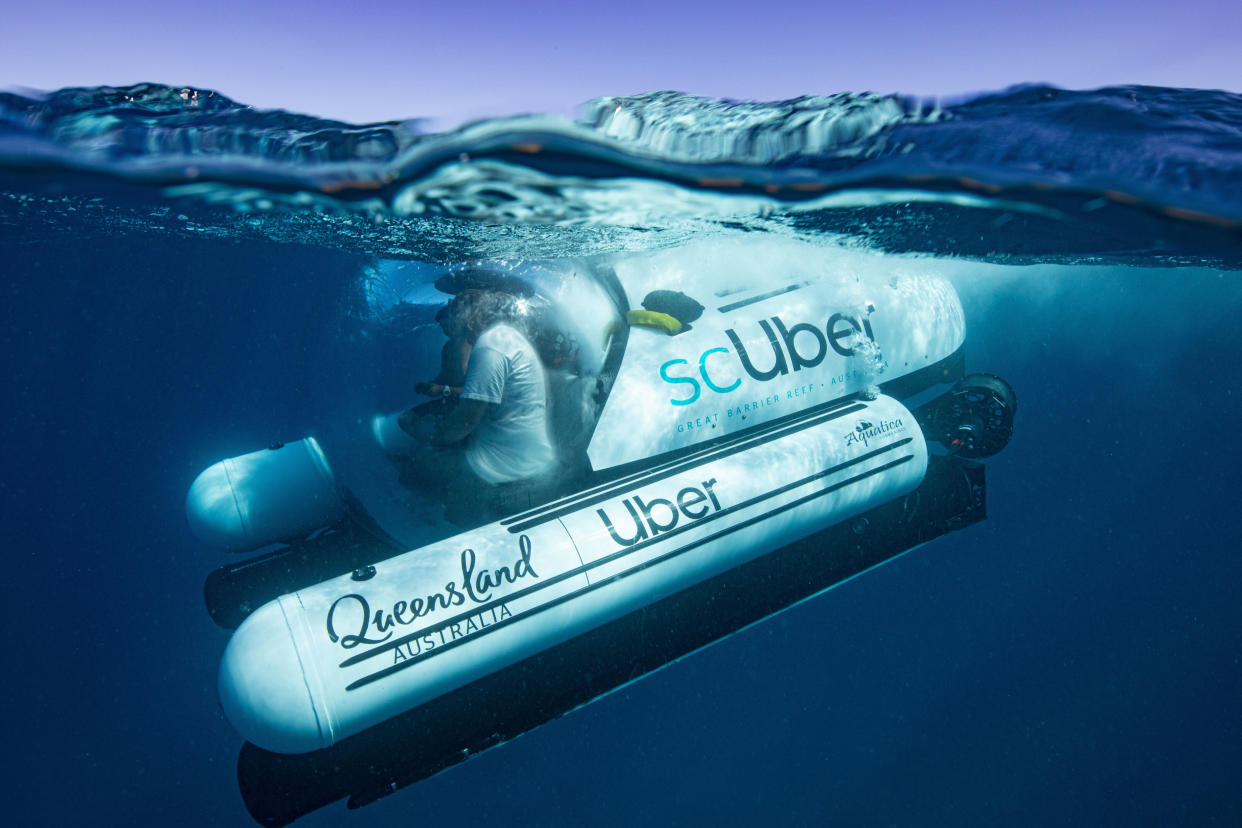 Uber launches submarine at the Great Barrier Reef