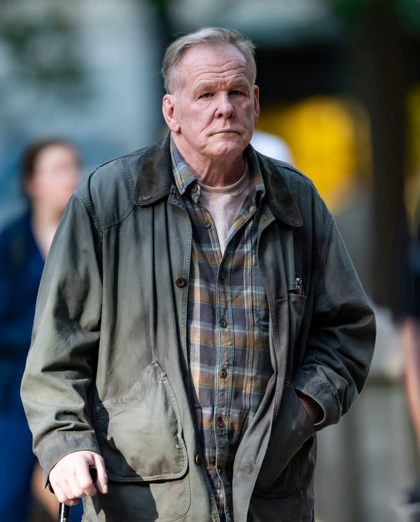 Nick Nolte is seen filming on set of the movie "Rittenhouse"