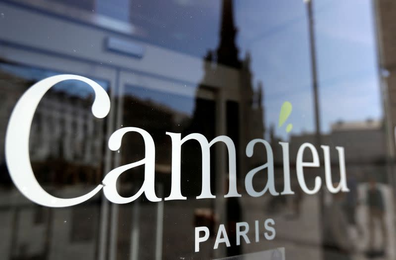 The logo of clothing company Camaieu is seen in Olomouc