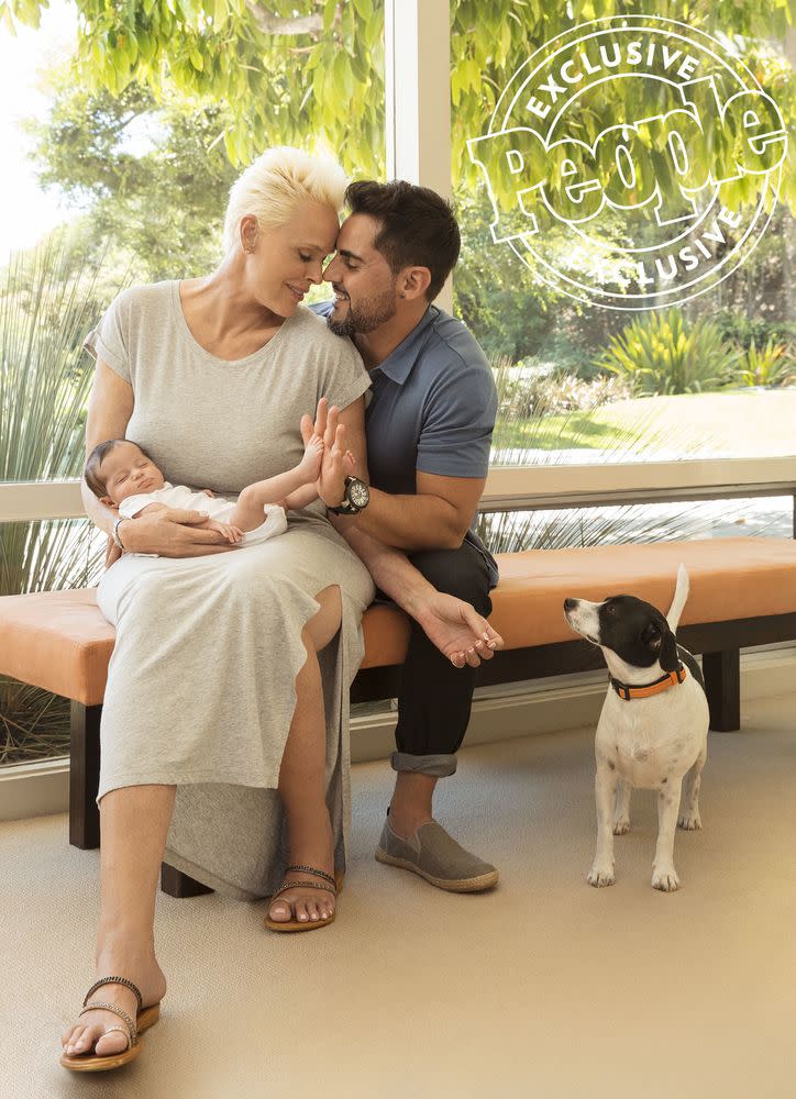 Brigitte Nielsen, daughter Frida and husband Mattia Dessì