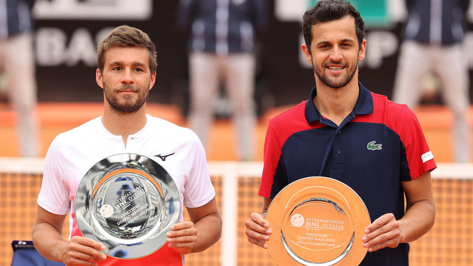 Mate Pavic and Nikola Mektic, pictured here at the Italian Open.