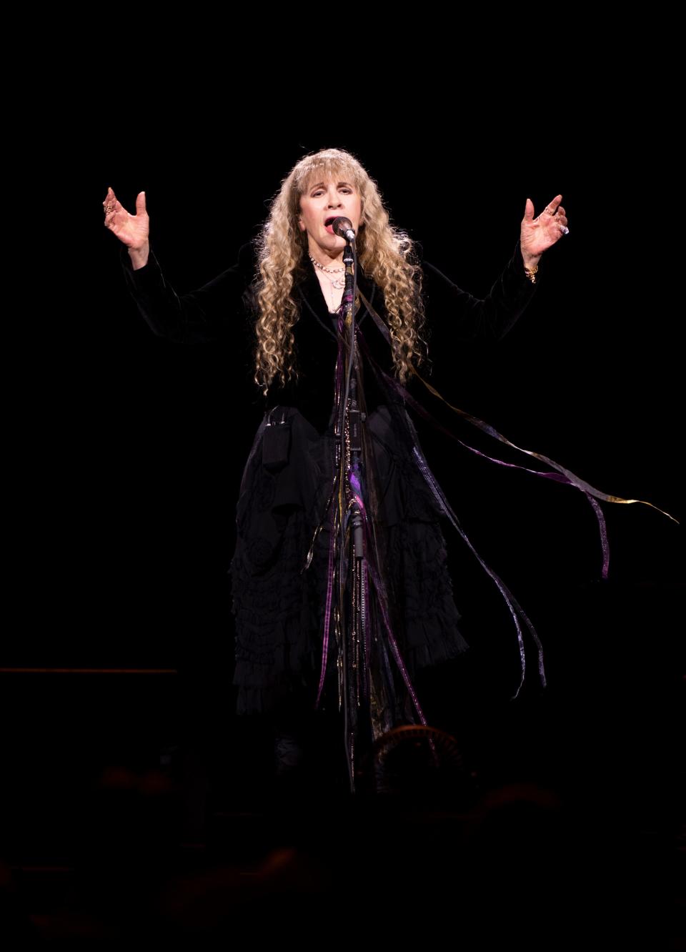 Stevie Nicks performs at Bridgestone Arena in Nashville, Tenn., Tuesday, May 14, 2024.