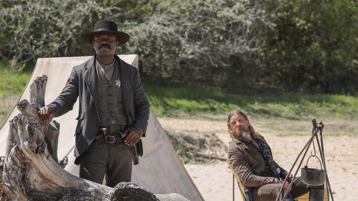 david oyelowo as bass reeves and barry pepper as esau pierce in lawmen bass reeves, episode 6, season 1, streaming on paramount, 2023 photo credit lauren smithparamount